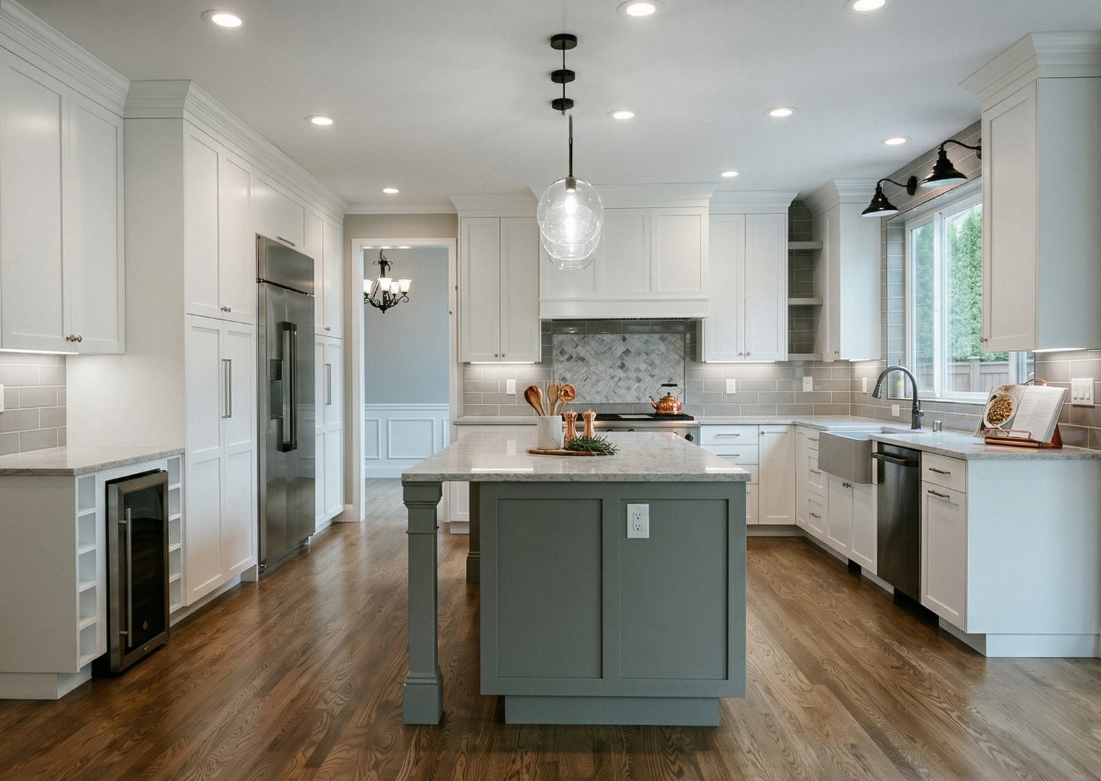 Teal Island Kitchen