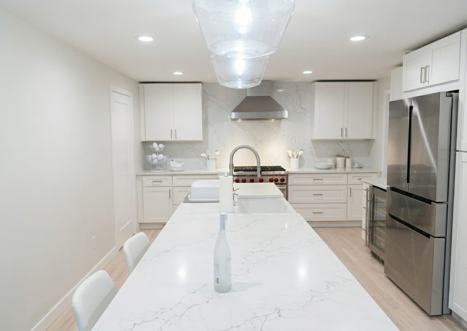All-White Modern Kitchen