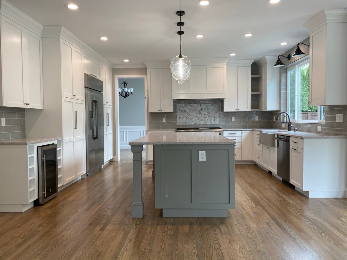 Two-Tone Kitchen with Island